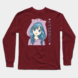 Kawaii Anime Cat Girl Long Sleeve T-Shirt